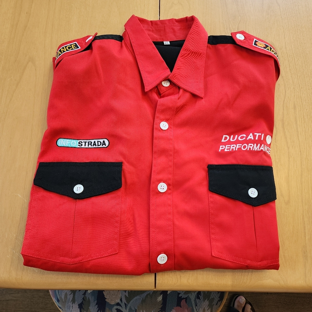 Mens Ducati fan replica pit shirt sz XL